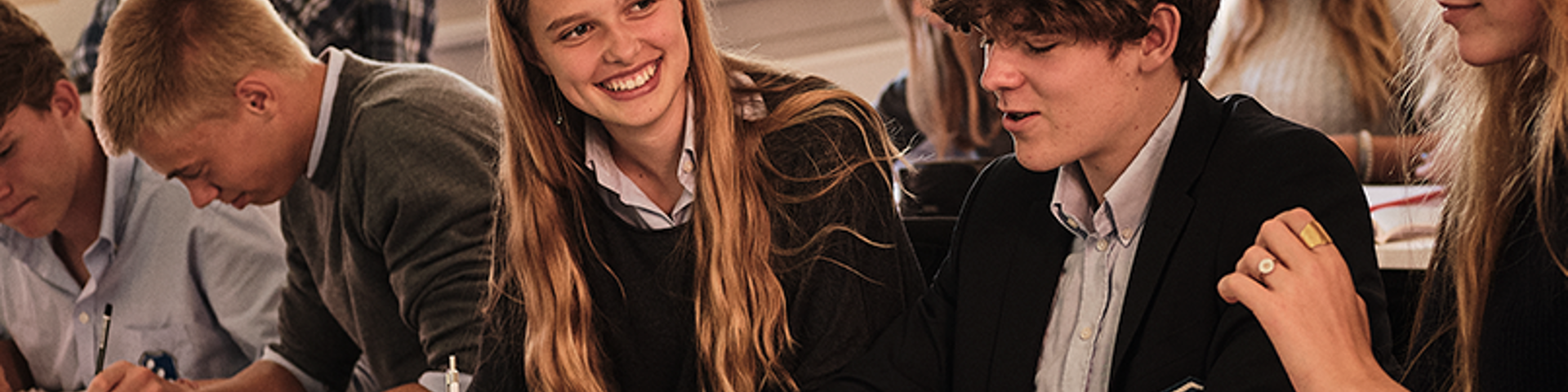 Students from Herlufsholm at class