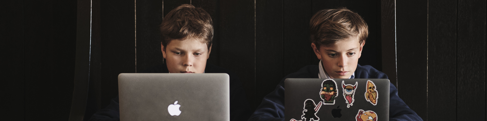 Students from Middle school working on their homework